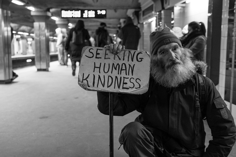 seeking human kindness