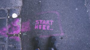 start here sign